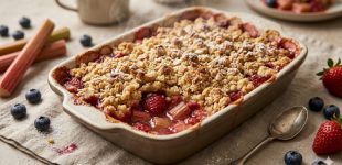 Gluten-Free Strawberry Rhubarb Crumble