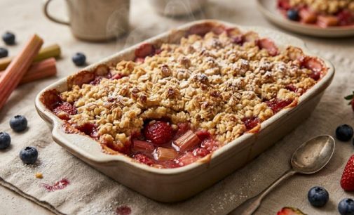 Gluten-Free Strawberry Rhubarb Crumble